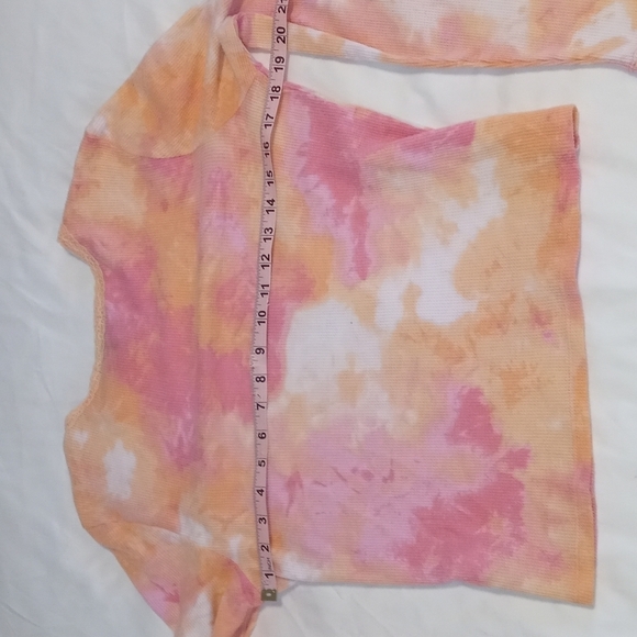 Derek Heart womens short tie dyed long John fabric sweater - Picture 7 of 8